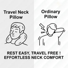 Travel neck cushion with adjustable strap for a snug fit