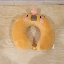 Fun capybara plush travel pillow for children and teens