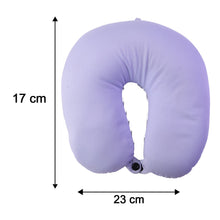 Portable U shape pillow with soft fabric cover