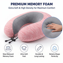 Portable neck pillow with soft cover and drawstring toggle