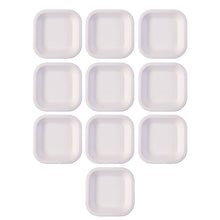 Empty square disposable food tray suitable for versatile food presentation.