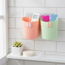 Bathroom hygiene organizer rack with toothbrush holder cup