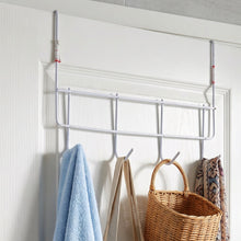 Over the Door Metal Hook Rack – Space Saving 4 Hook Organizer