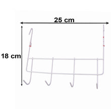 Over the Door Metal Hook Rack – Space Saving 4 Hook Organizer