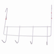 Over the Door Metal Hook Rack – Space Saving 4 Hook Organizer