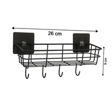 Kitchen organizer showing design details of self-adhesive wall basket