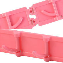 Foldable space-saving 6 hook wall rack mounted on kitchen wall