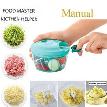 User chopping onions with the Bathora Mini Vegetable Chopper on a kitchen counter.