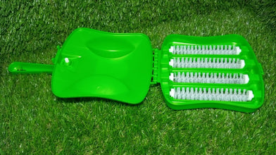 Multi-surface handheld cleaning brush, ideal for carpets, sofas, and mats.