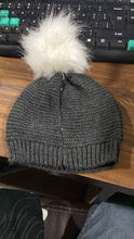 Model wearing the skull slouchy winter beanie cap, showcasing its fit and style.