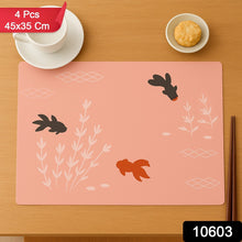 Elegant decorative dining table placemats showcasing fish pattern