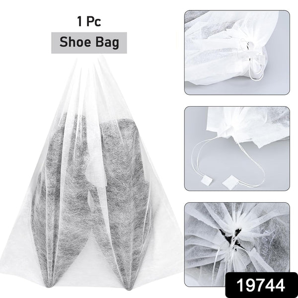 Close-up of durable non-woven fabric shoe storage bag