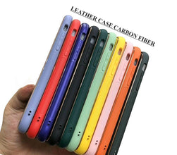 Samsung's Premium leather Carbon Fiber Hard Case & Covers Hard Case | Mobile Phone Cover | Back Case Cover Bumper Protection | Shockproof Protective Phone Case | Full Camera Protection