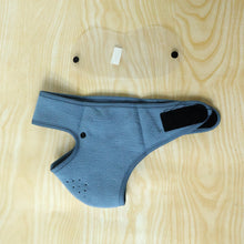 Side view of anti fog reusable face mask with eye shield