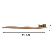 Soft Bristle Bamboo Toothbrush, Eco-Friendly Wooden Toothbrush with Green Bristles (1 Pc)