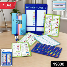 Kids magnetic habit tracker with activity cards and stickers