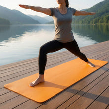 Yoga mat highlighting cushioned comfort for joint protection