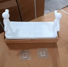 Wall-mounted organiser shelf in a brown box design, ready for modern home styling.