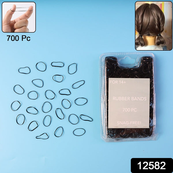 Close-up of mini rubber bands used for hair styling and braids