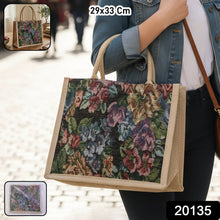 Reusable shopping bag with floral print design