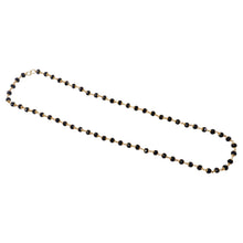 Stylish gold accented black bead chain necklace for ethnic wear