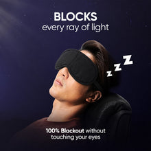 Black eye mask front view