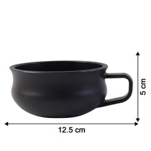 Size comparison showing large capacity deep handle bowl