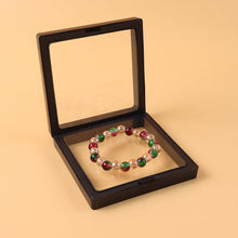 Fashionable multicolor bead bracelet with elastic stretch band on wrist