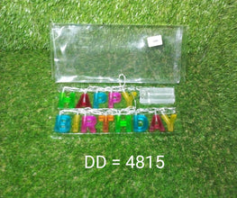 Multicolour LED Happy Birthday string lights enhancing party environment