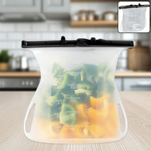 Leakproof silicone food storage bag for keeping meals fresh.