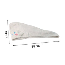 Size dimensions of microfiber hair drying towel wrap with button closure