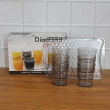 Stylish glass serving tray with tumblers for entertaining