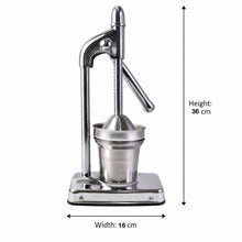 Heavy duty hand juicer press for citrus fruits