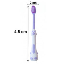 Child using kids cartoon spring frog toothbrush set