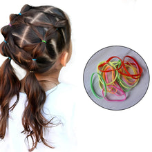 Overhead view of complete kids hair accessories set arranged neatly for easy access.