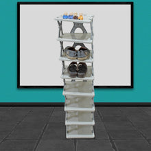 Organivo foldable shoe stand, showcasing its modern design and sturdy build.