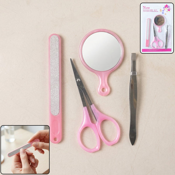 4 in 1 manicure kit with nail scissors and files