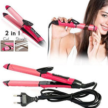 Hair styling tool with straightener and curler.