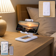 Foldable plastic phone holder stand in open position