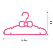 Space saving bow hanger set for children's closets