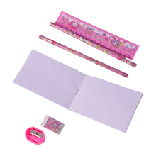 Colorful kids stationery gift set in carrying bag