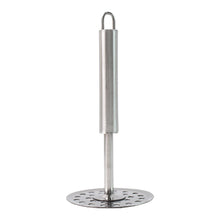Ergonomic stainless steel potato masher for effortless mashing