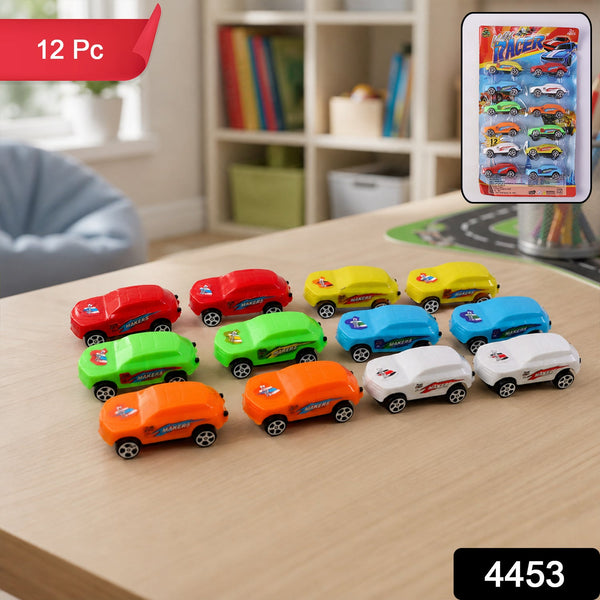 Bright, durable toy cars in a set of 12 for young children
