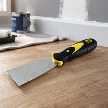 Wide scraper wall filler use