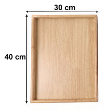 Wooden finish dining and serving tray