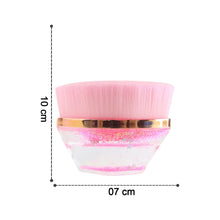 Fancy makeup brush with transparent starry gel base and soft synthetic bristles