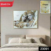 Elegant Radha Krishna wall frame, ideal for living room or temple wall