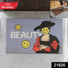 Decorative door mat enhancing home entrance decor with anti slip feature