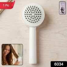 Features of the Self-Cleaning Hair Brush including detangling bristles and air cushion.
