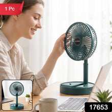 USB desk fan with adjustable height for personal cooling